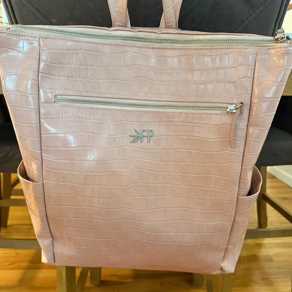 Freshly Picked Pink Croc Minimal Backpack - Picture 1 of 10